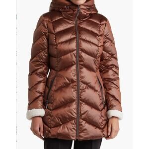 Laundry By Shelli Segal Bronze Puffer Jacket